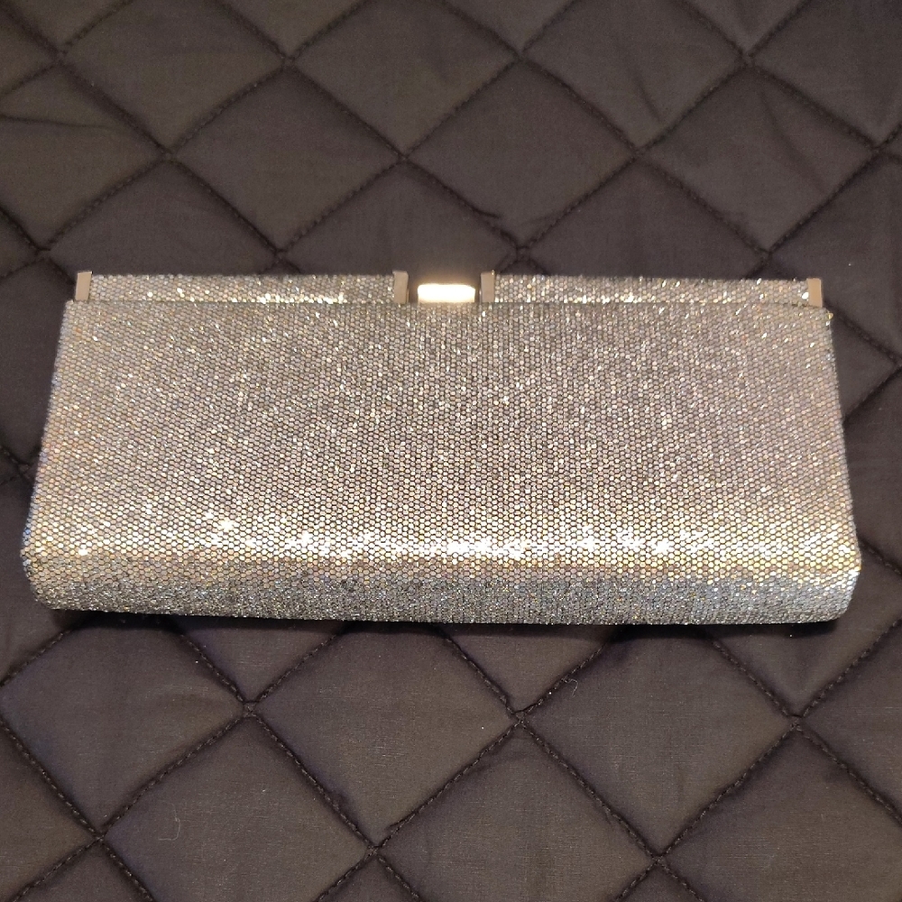 Source Unknown Glittering Silver Clutch